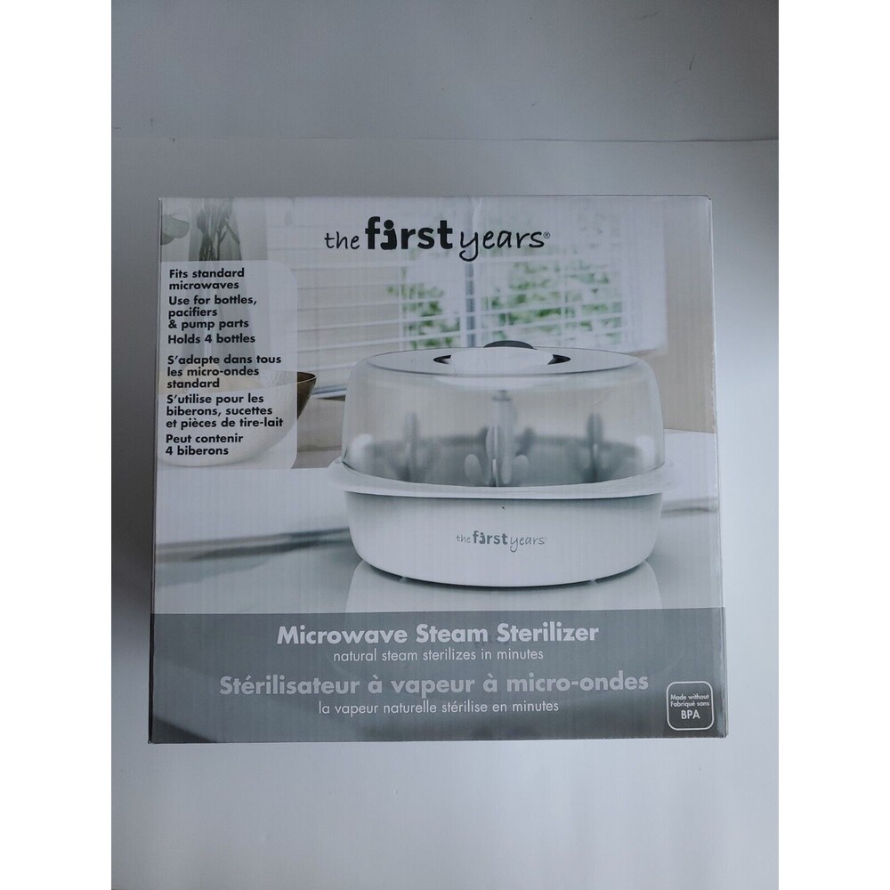 The First Years Microwave Steam Sterilizer New In Box For Baby Bottles Pacifiers